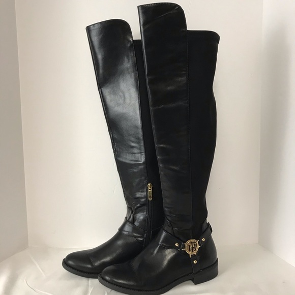 Tommy Hilfiger Shoes - Tommy Hilfiger Tall Riding Boots Size 7 Black